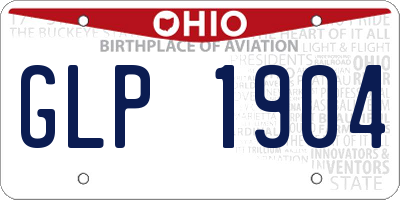 OH license plate GLP1904