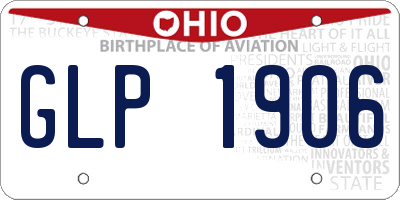 OH license plate GLP1906