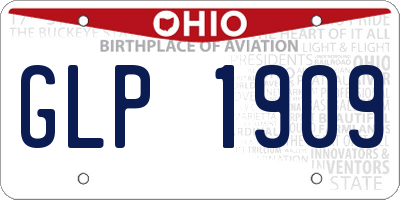 OH license plate GLP1909