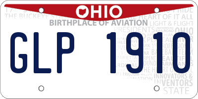 OH license plate GLP1910