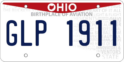 OH license plate GLP1911
