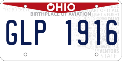 OH license plate GLP1916