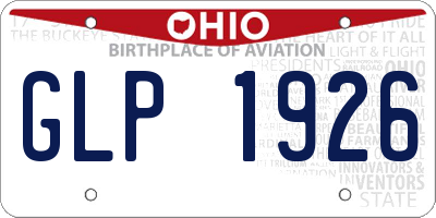 OH license plate GLP1926