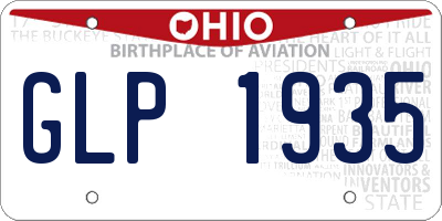 OH license plate GLP1935