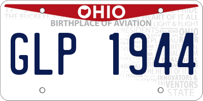 OH license plate GLP1944