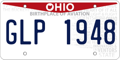 OH license plate GLP1948