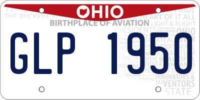 OH license plate GLP1950