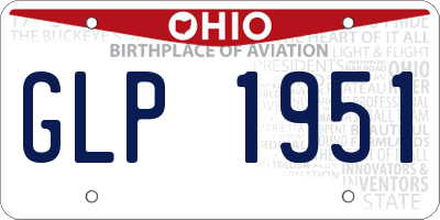 OH license plate GLP1951
