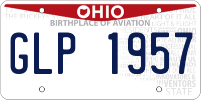 OH license plate GLP1957