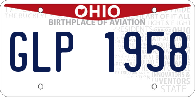 OH license plate GLP1958