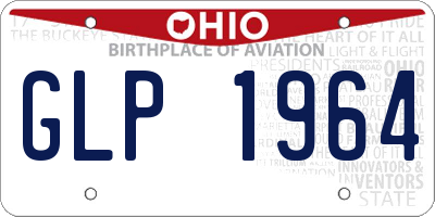 OH license plate GLP1964