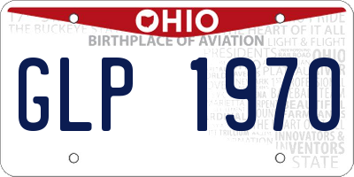 OH license plate GLP1970