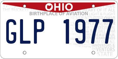 OH license plate GLP1977