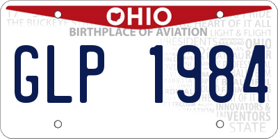 OH license plate GLP1984