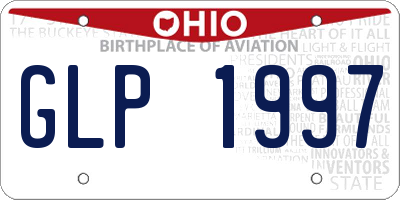 OH license plate GLP1997