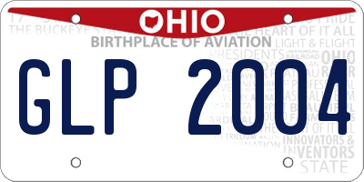 OH license plate GLP2004