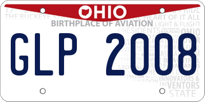 OH license plate GLP2008
