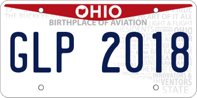 OH license plate GLP2018