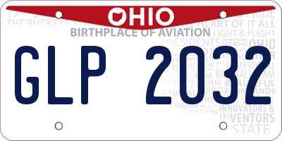 OH license plate GLP2032