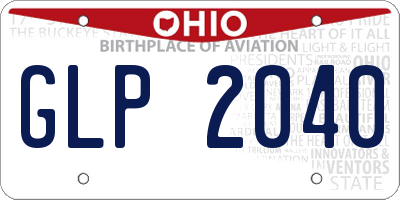 OH license plate GLP2040