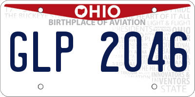 OH license plate GLP2046
