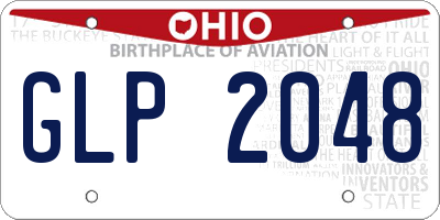 OH license plate GLP2048