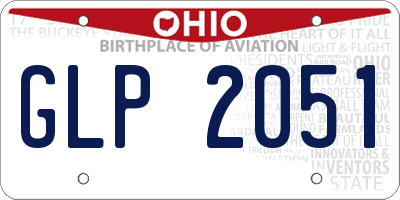 OH license plate GLP2051