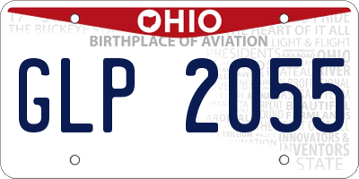 OH license plate GLP2055