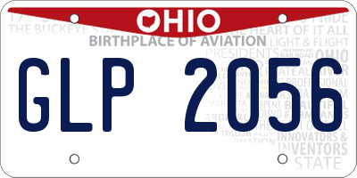 OH license plate GLP2056