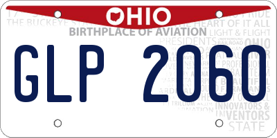 OH license plate GLP2060