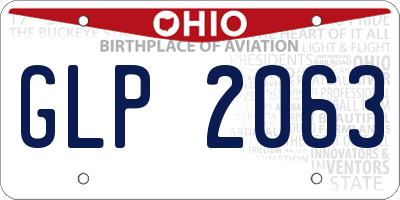OH license plate GLP2063