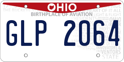 OH license plate GLP2064