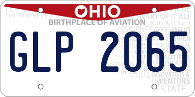 OH license plate GLP2065