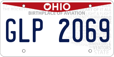 OH license plate GLP2069