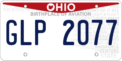 OH license plate GLP2077