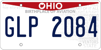 OH license plate GLP2084