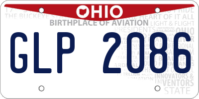 OH license plate GLP2086