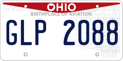 OH license plate GLP2088