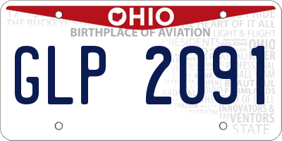 OH license plate GLP2091