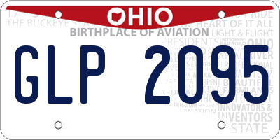 OH license plate GLP2095