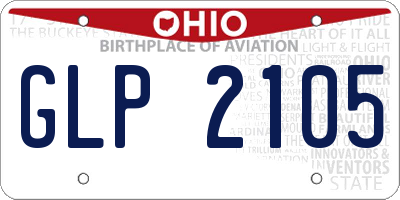 OH license plate GLP2105