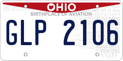 OH license plate GLP2106