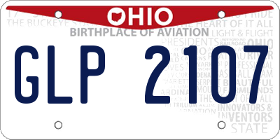OH license plate GLP2107