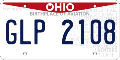 OH license plate GLP2108