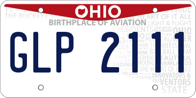 OH license plate GLP2111