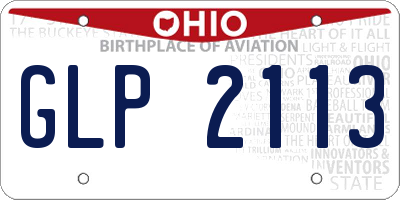 OH license plate GLP2113