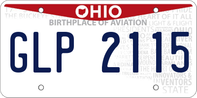 OH license plate GLP2115
