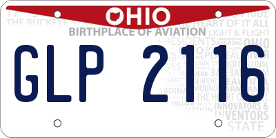 OH license plate GLP2116
