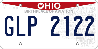 OH license plate GLP2122