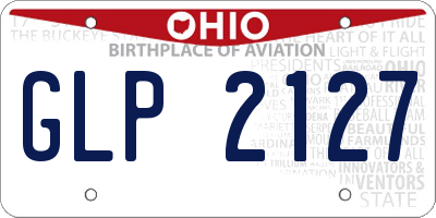 OH license plate GLP2127